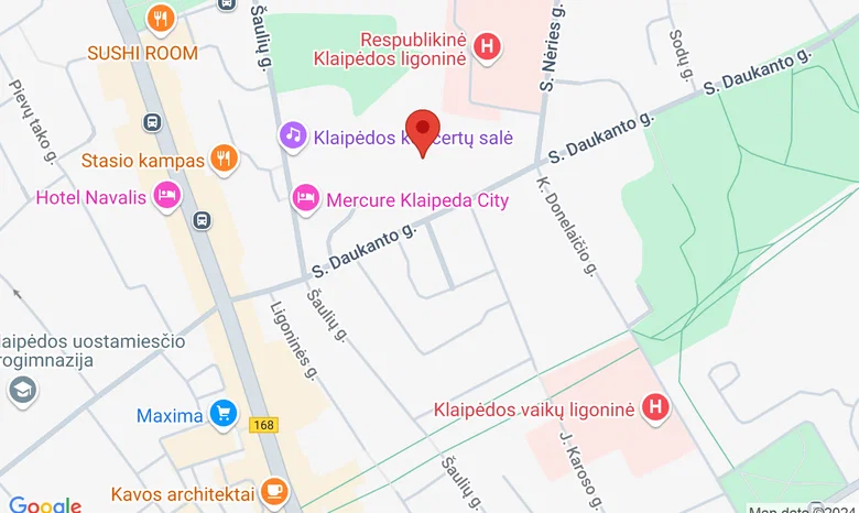 KLAIPĖDOS „GINTARO“ SPORTO CENTRAS žemėlapis