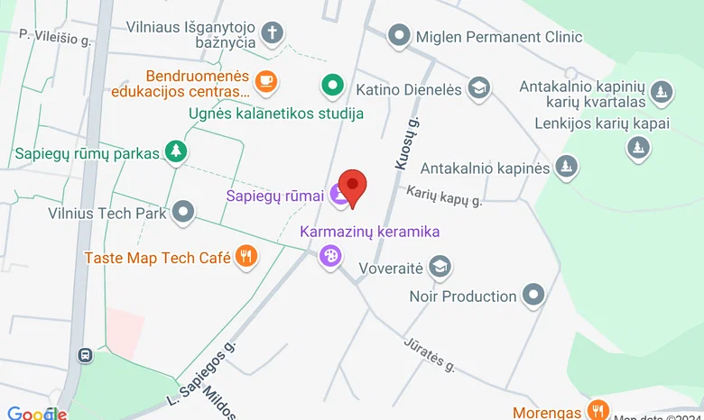 Kazimiero Sapiegos rūmai žemėlapis