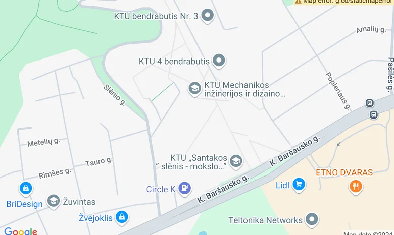 KTU / Mechanikos inžinerijos ir dizaino fakultetas / Dizaino centras žemėlapis