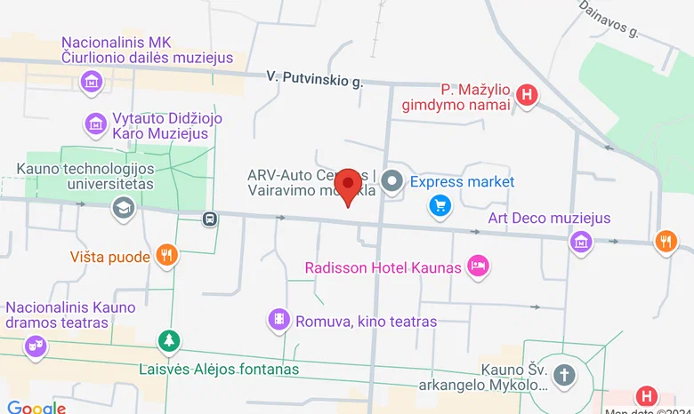  KTU Socialinių, humanitarinių mokslų ir menų fakultetas žemėlapis