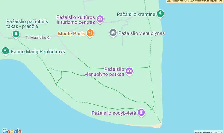 Pažaislio kamaldulių vienuolynas žemėlapis