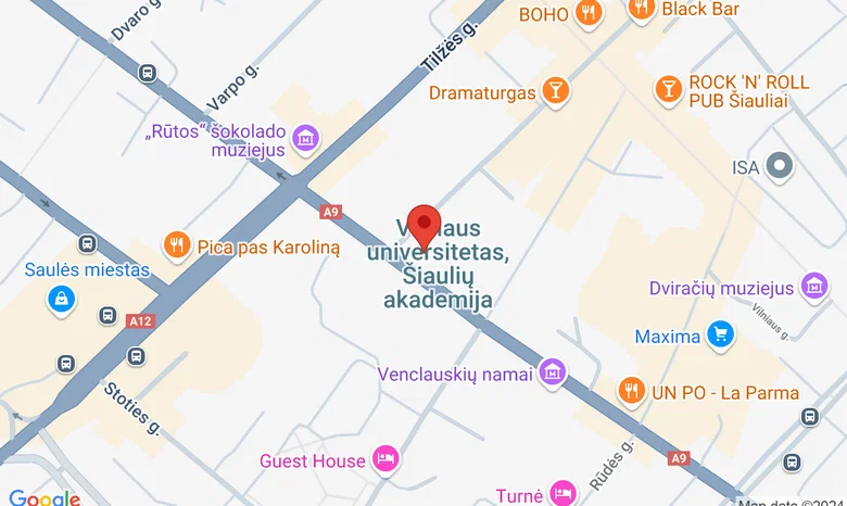Vytauto gatvė 84, Šiaulių universteto biblioteka. 205 salė. žemėlapis