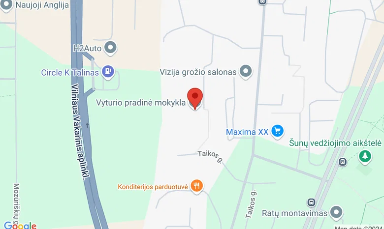 Vilniaus "Vyturio" pradinė mokykla žemėlapis