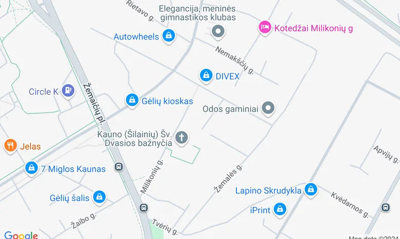 Šventosios Dvasios (Šilainių) baltoji koplyčia žemėlapis
