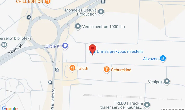 URMAS - Prekybos miestelis Žalioji galerija žemėlapis