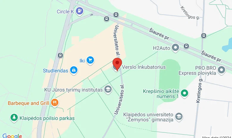 KU Verslo inkubatorius Universiteto al. 19, 4 aukštas, Klaipėda žemėlapis