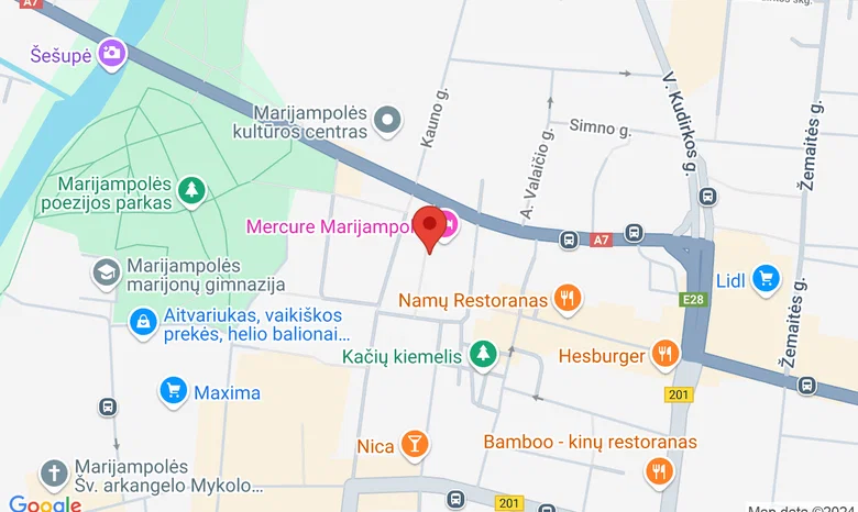 Restoranas PJazz Marijampolė žemėlapis