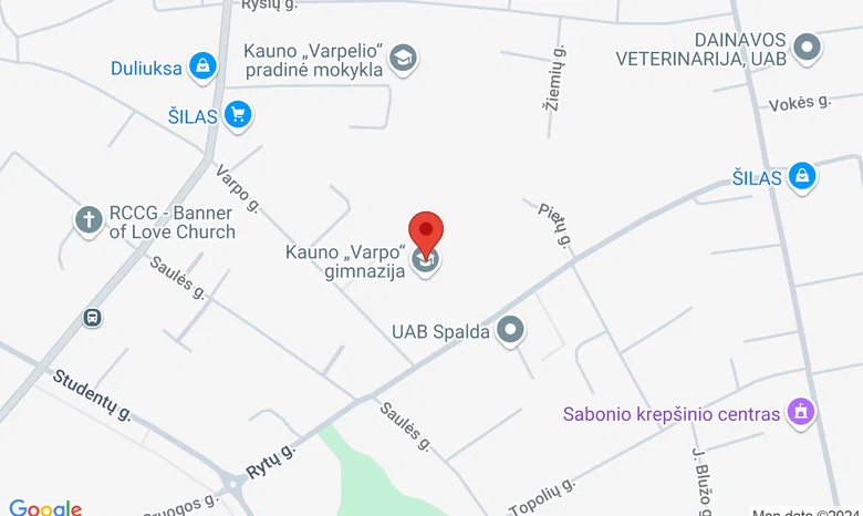 Kauno "Varpo" gimnazija žemėlapis