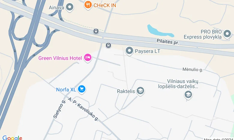 Privatus vaikų darželis "Vaiko šypsena" žemėlapis