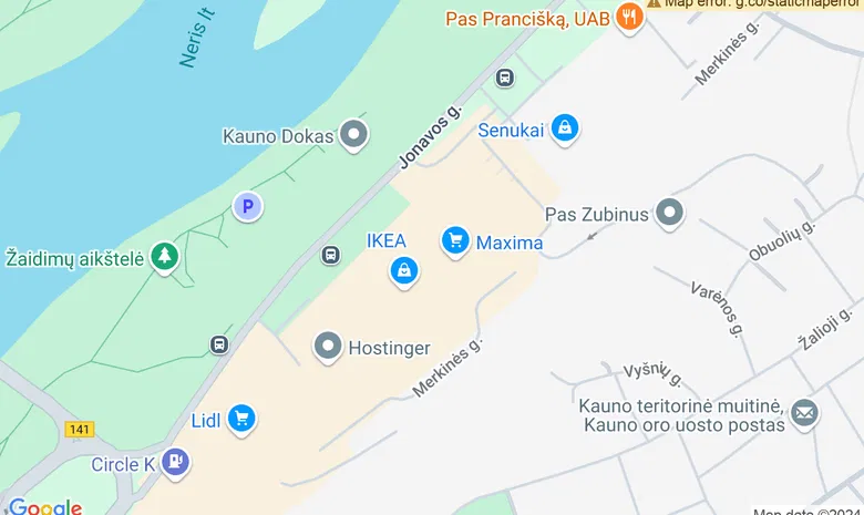 PRISMA - prekybos centras žemėlapis