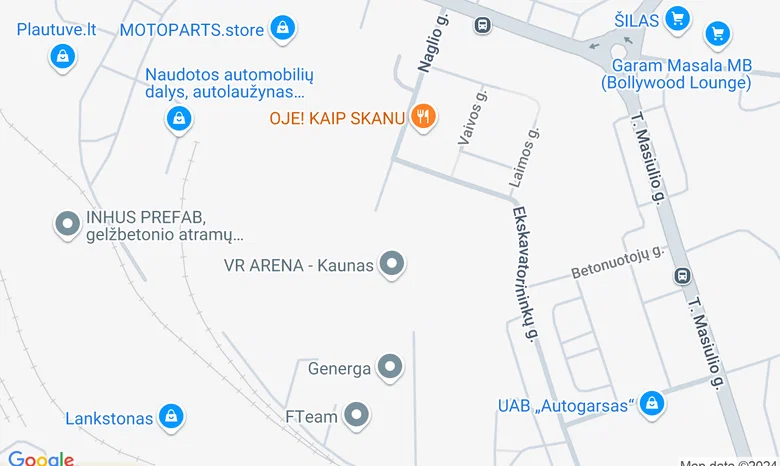 RC ARENA Lithuania žemėlapis