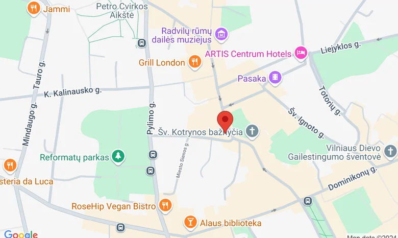  Vilniaus Mokytojų namai Baltoji salė žemėlapis