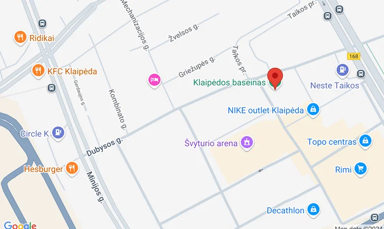 Klaipėdos baseinas žemėlapis