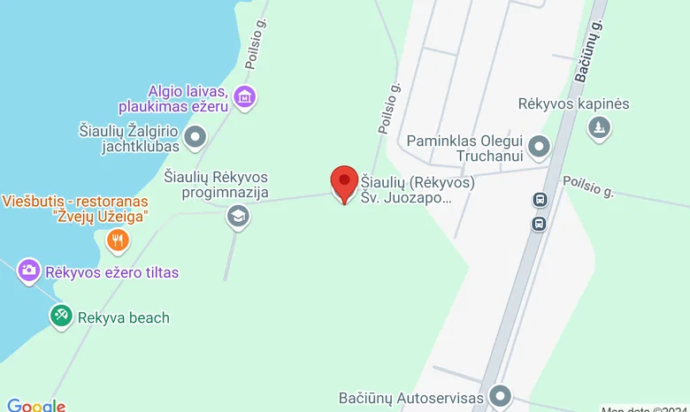  Aikštė prie Rėkyvos Šv. Juozapo darbininko bažnyčios (Poilsio g. 1B) žemėlapis