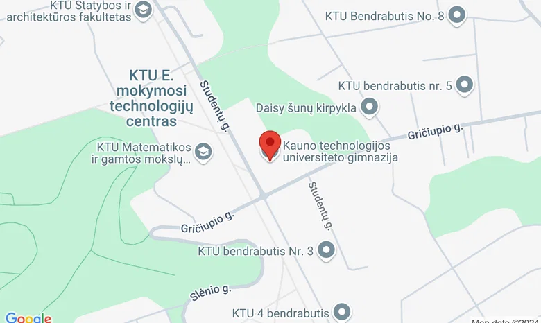 KTU gimnazija žemėlapis