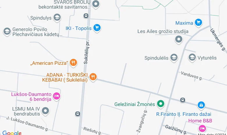 Kauno Algio Žikevičiaus saugaus vaiko mokykla žemėlapis