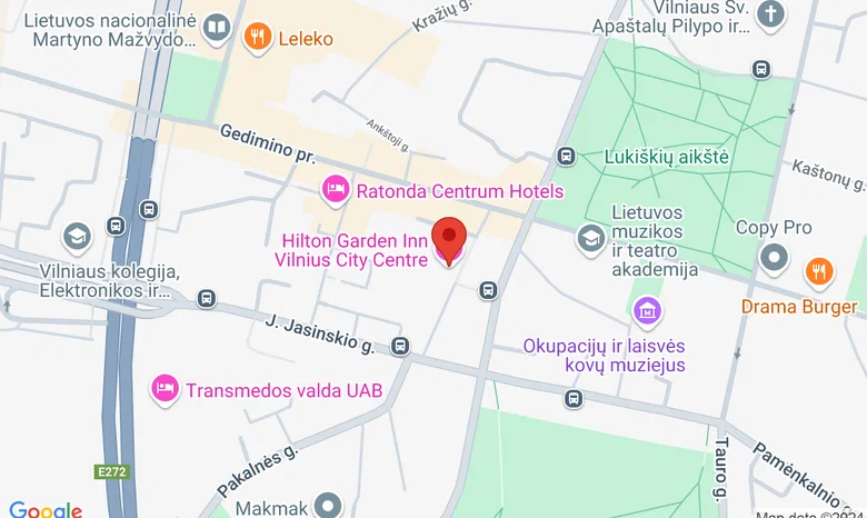Hilton Garden Inn Vilnius žemėlapis