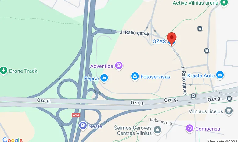 Prekybos centras „OZAS“ žemėlapis