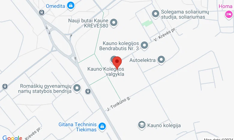 Kauno kolegijos bibliotekos ir informacijos išteklių centre (Pramonės pr. 22A. Kaunas). žemėlapis