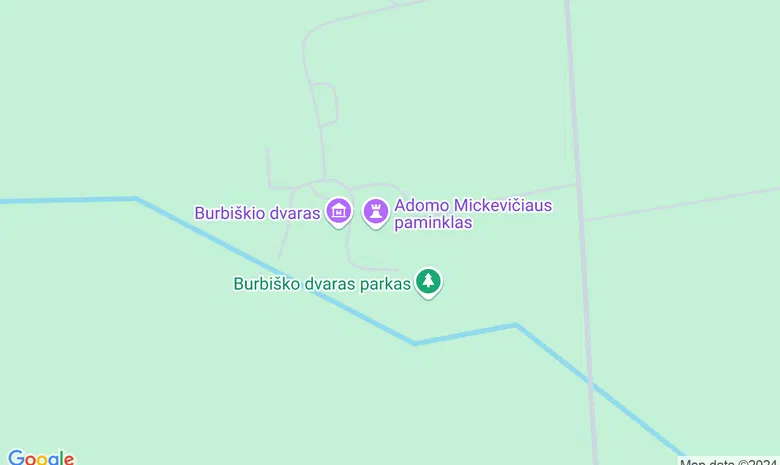 Burbiškio dvaras žemėlapis
