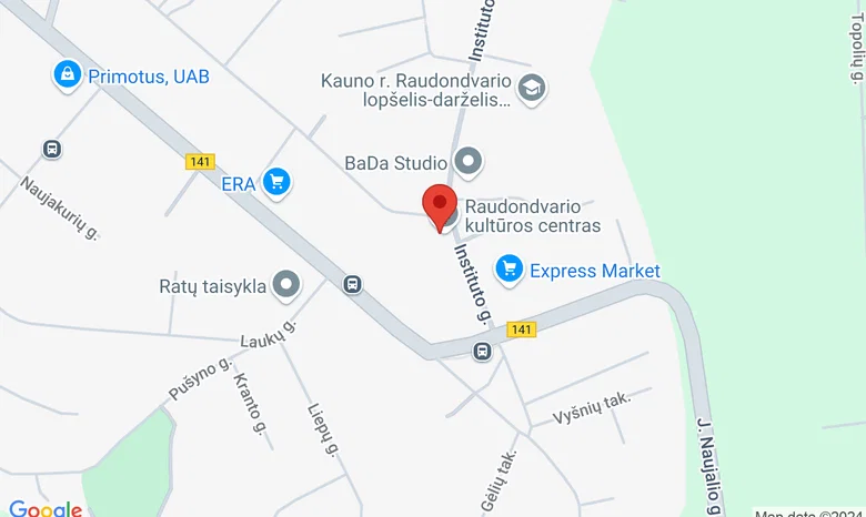 Raudondvario kultūros centras žemėlapis