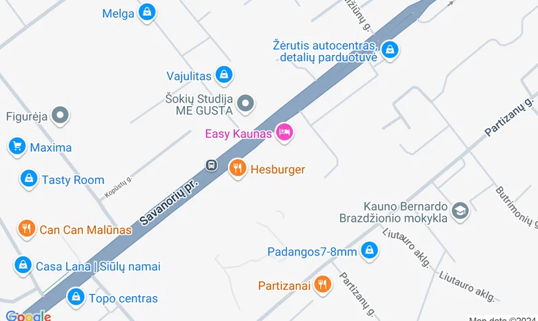 Kauno Vinco Kudirkos viešosios bibliotekos Kalniečių padalinys žemėlapis