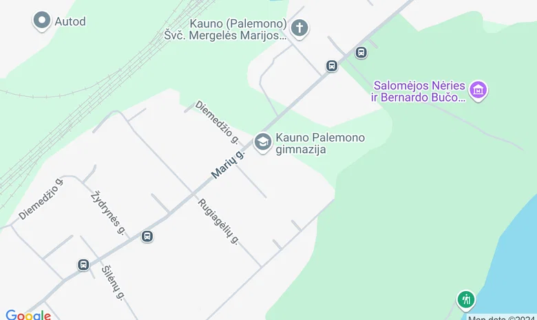 Kauno Vinco Kudirkos viešosios bibliotekos Palemono padalinys žemėlapis