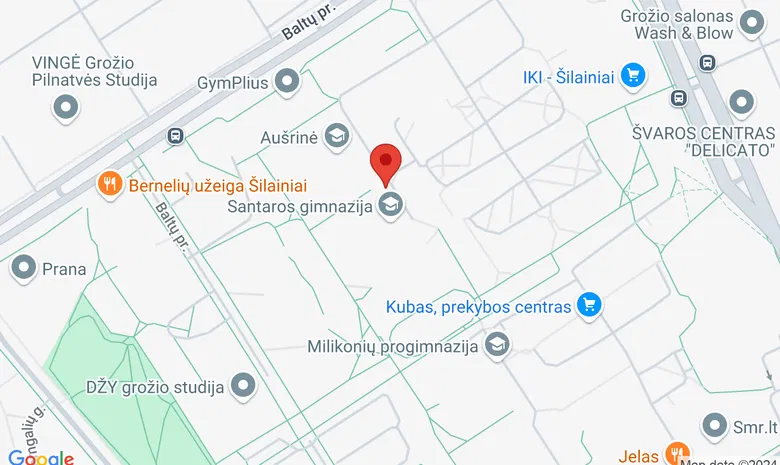 Kauno Vinco Kudirkos viešosios bibliotekos Šilainių padalinys žemėlapis