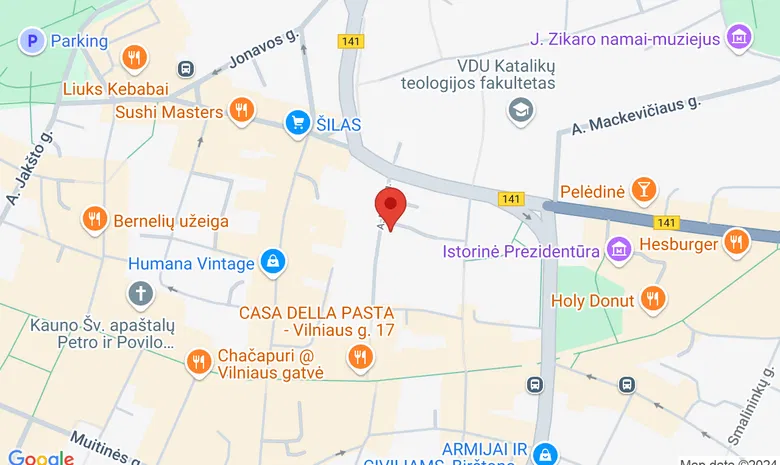 Kauno Vinco Kudirkos viešosios bibliotekos Meno ir muzikos skyrius žemėlapis