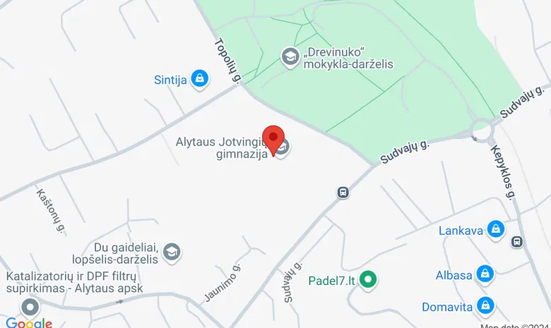 Alytaus Jotvingių gimnazija  žemėlapis