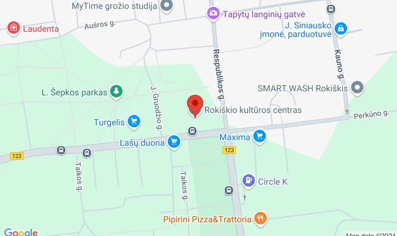 Rokiškio Kultūros Centras žemėlapis