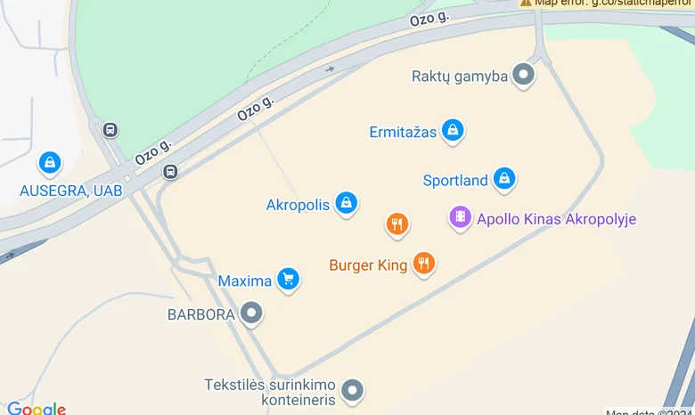 Casino Admiral žemėlapis