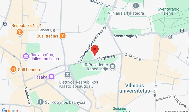 Vilniaus Šv. Kryžiaus bažnyčia žemėlapis