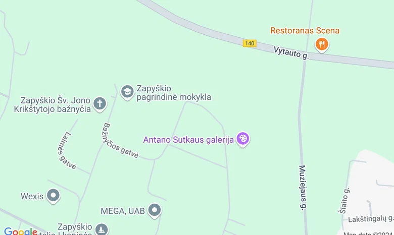 Zapyškio laisvalaikio salė žemėlapis