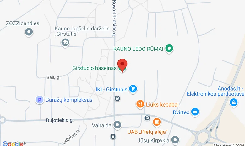 Girstučio baseinas žemėlapis