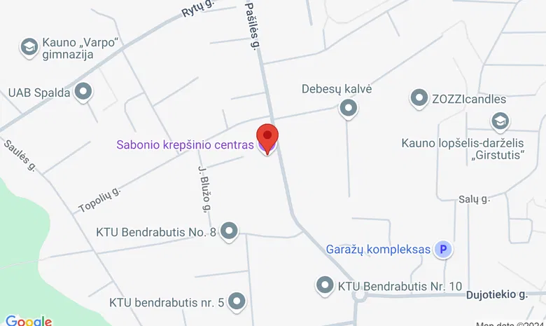Sabonio krepšinio centras žemėlapis