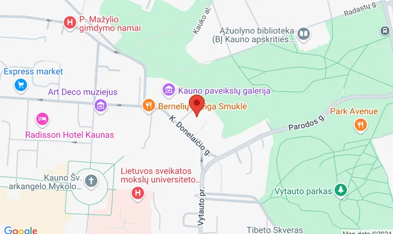 Kauno apskrities viešoji biblioteka, Donelaičio g. 8 žemėlapis