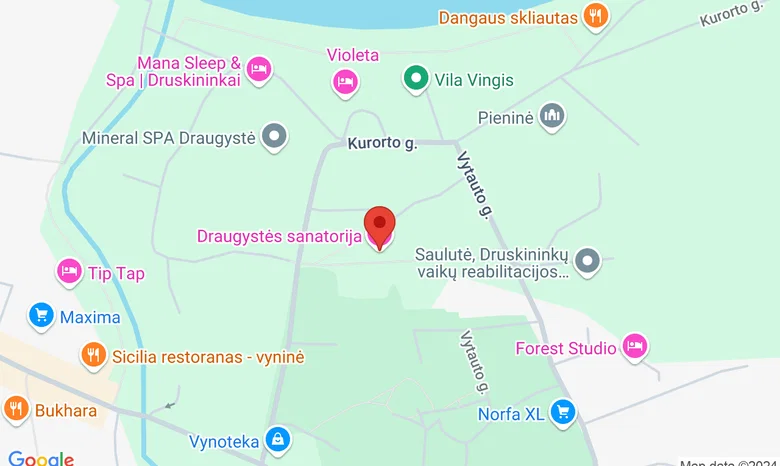 Draugystės sanatorija žemėlapis