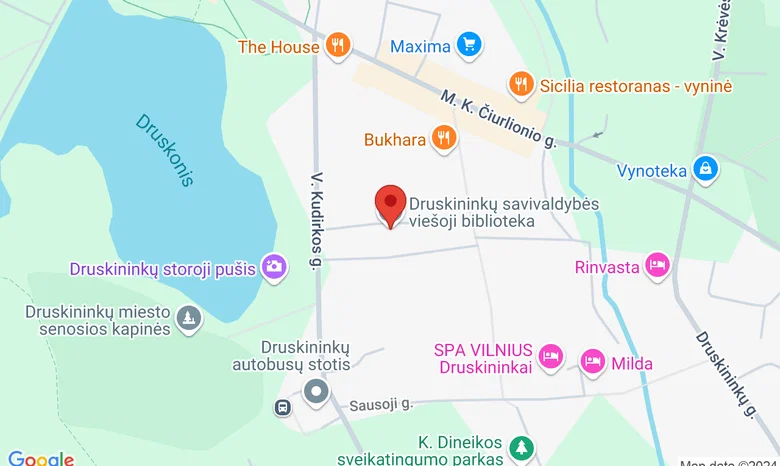 Druskininkų viešoji biblioteka žemėlapis