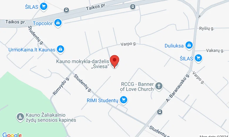 Kauno mokykla – darželis „Šviesa“ žemėlapis
