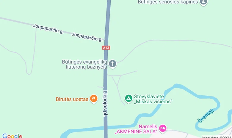 Būtingė-Šventoji žemėlapis