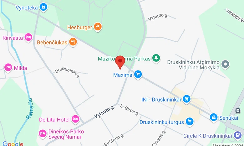Druskininkų sporto centras žemėlapis