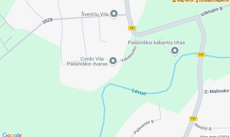Paliūniškio dvaro sodyba žemėlapis