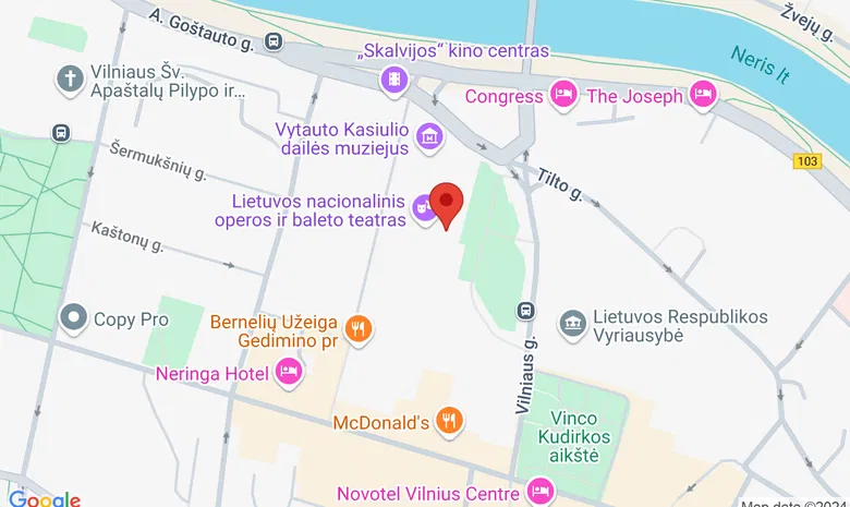Lietuvos nacionalinis operos ir baleto teatras žemėlapis