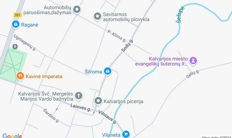 Kalvarijos sinagoga - kompleksas žemėlapis