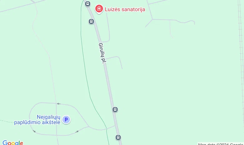 Neįgaliųjų paplūdimio automobilių aikštelėje žemėlapis