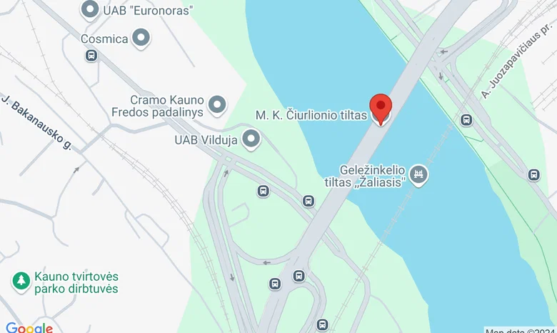 M.K.Čiurlionio tiltas žemėlapis