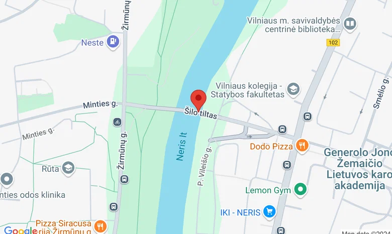 Šilo tiltas žemėlapis
