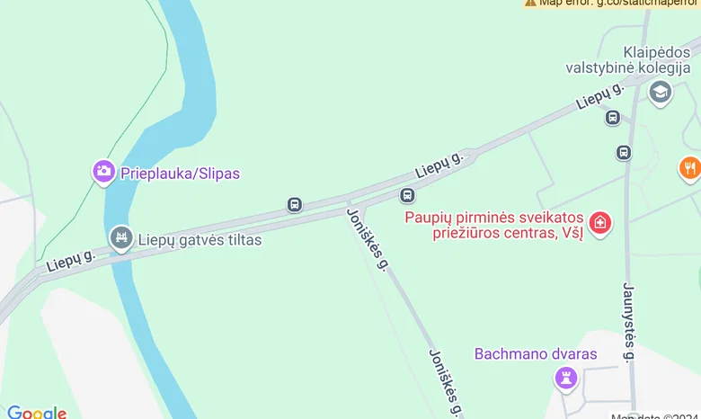 Manto ir Liepų g. sankryža, Prie kepyklėlės „Prezo“ žemėlapis