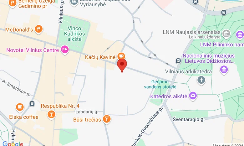 Gedimino prospektas 6, Vilnius žemėlapis